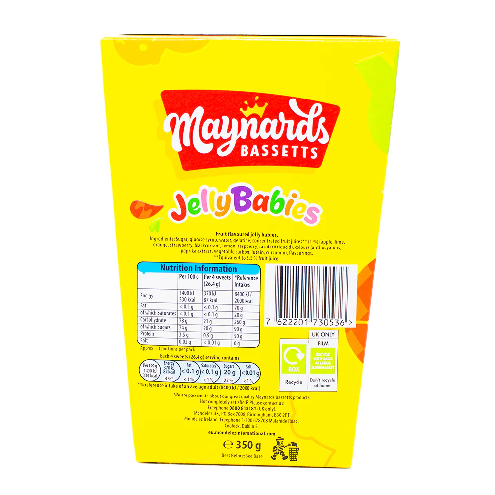 Maynards Bassetts Jelly Babies - 350g - Image 3