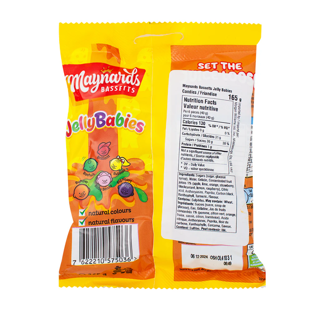 Maynards Bassetts Jelly Babies (UK) - 130g - Image 2
