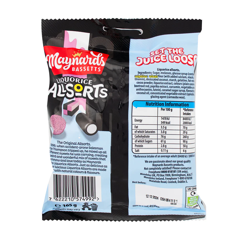 Maynards Bassetts Liquorice Allsorts UK - 165g - Image 2