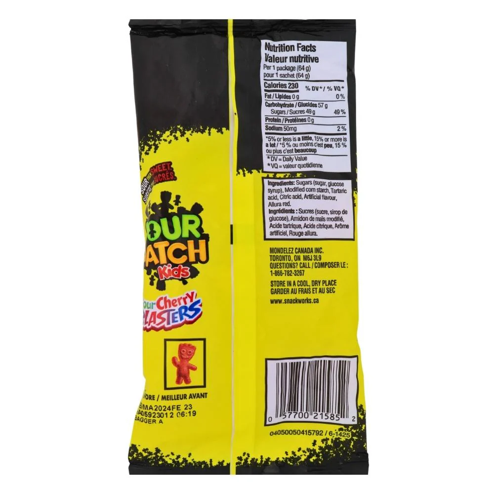 Sour Patch Kids Sour Cherry Blasters - 64g - Image 2