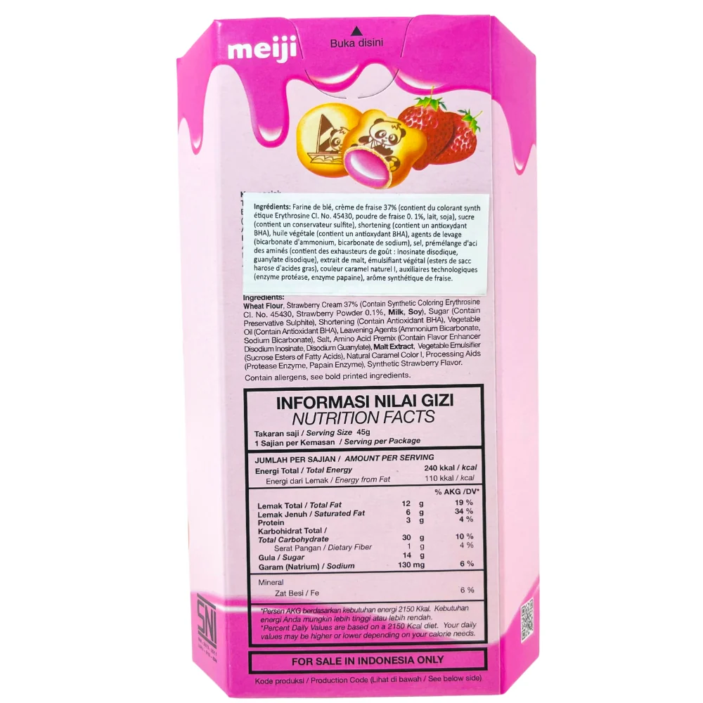 Meiji Hello Panda Strawberry (Indonesia) - 45g - Image 2