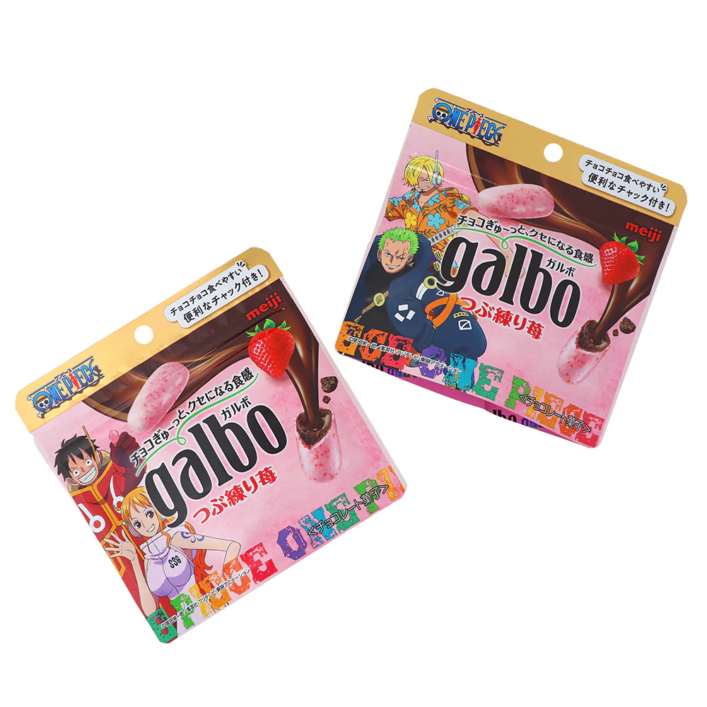 Meiji One Piece Galbo Strawberry Chocolate (Japan) - 58g - Image 2