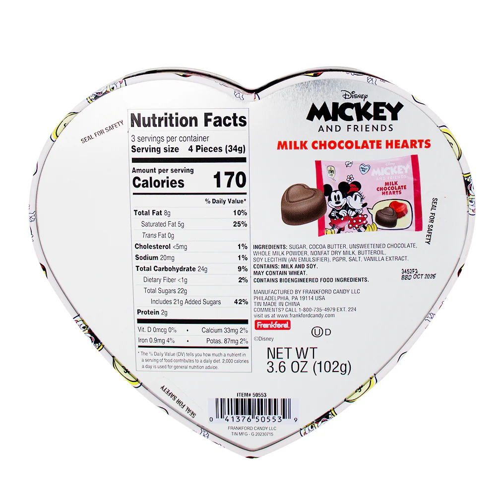 Mickey and Minnie Heart Tin - 3.6oz - Image 3