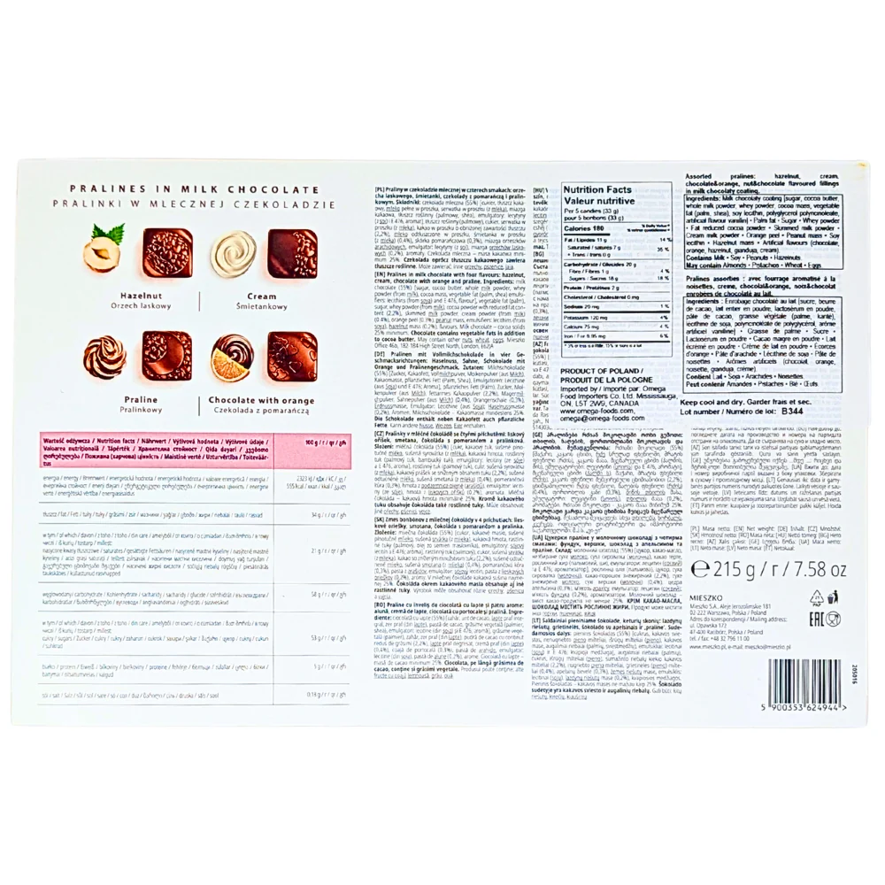 Mieszko Amoretta Classic Chocolates - 215g - Image 2