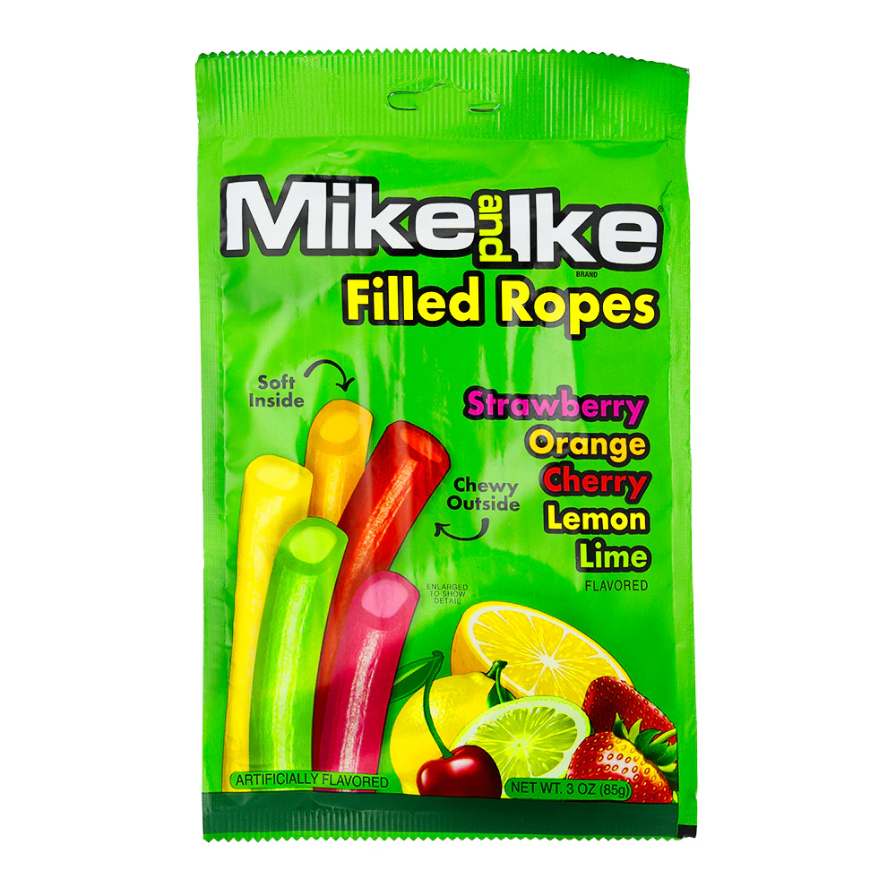 Mike and Ike Filled Ropes - 3oz