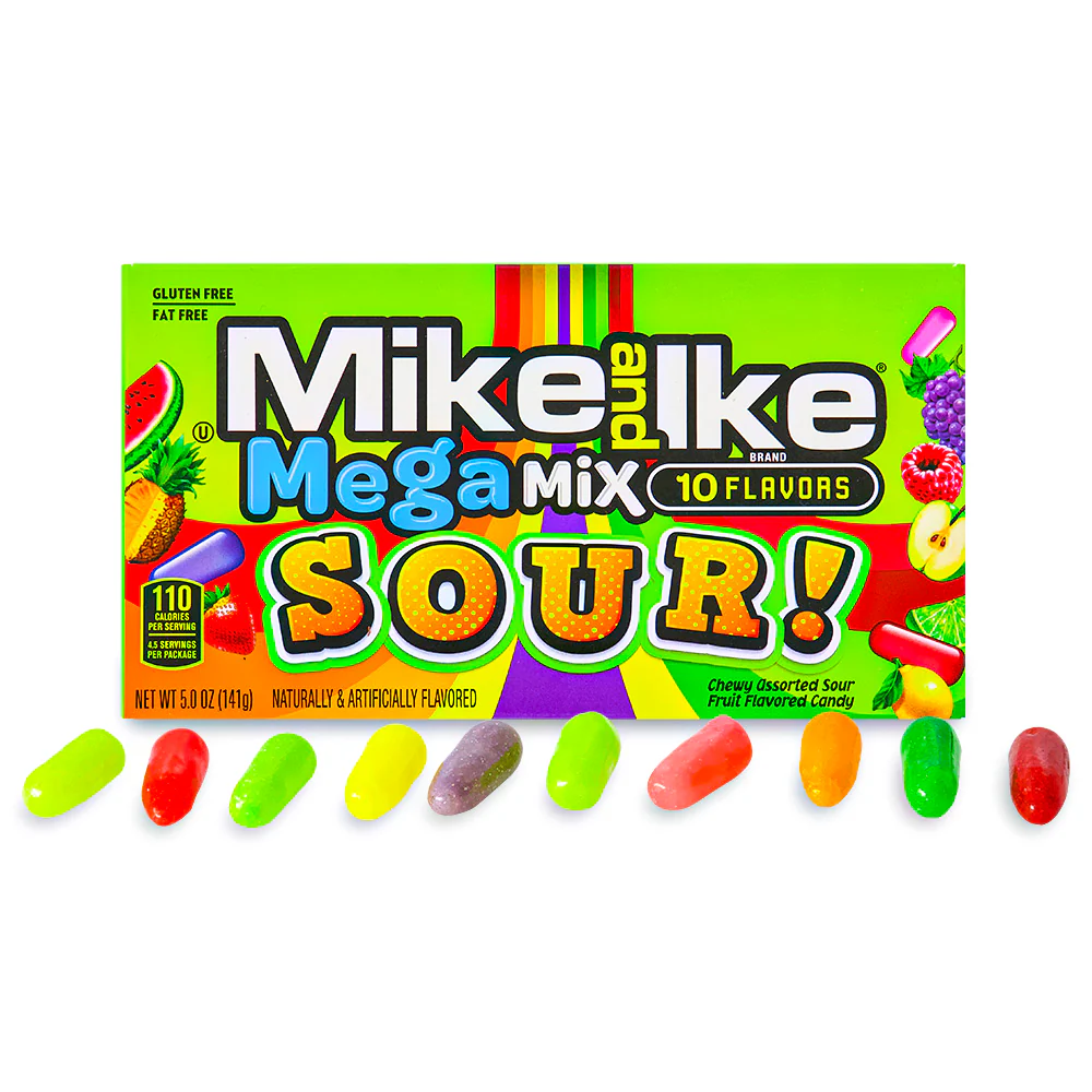 Mike and Ike Mega Mix Sour Candy - 4.25oz