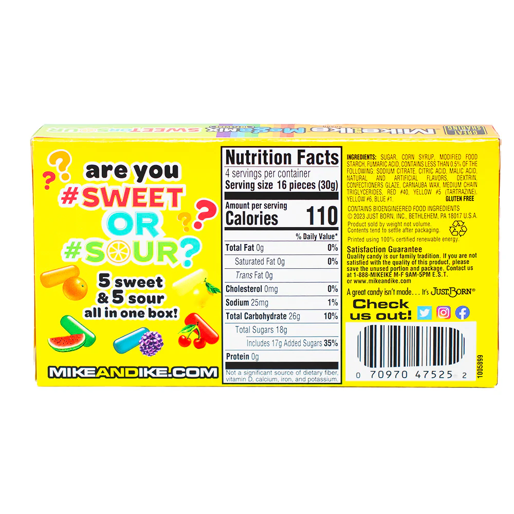 Mike and Ike - Mega Mix Sweet or Sour 4.25oz - Image 3