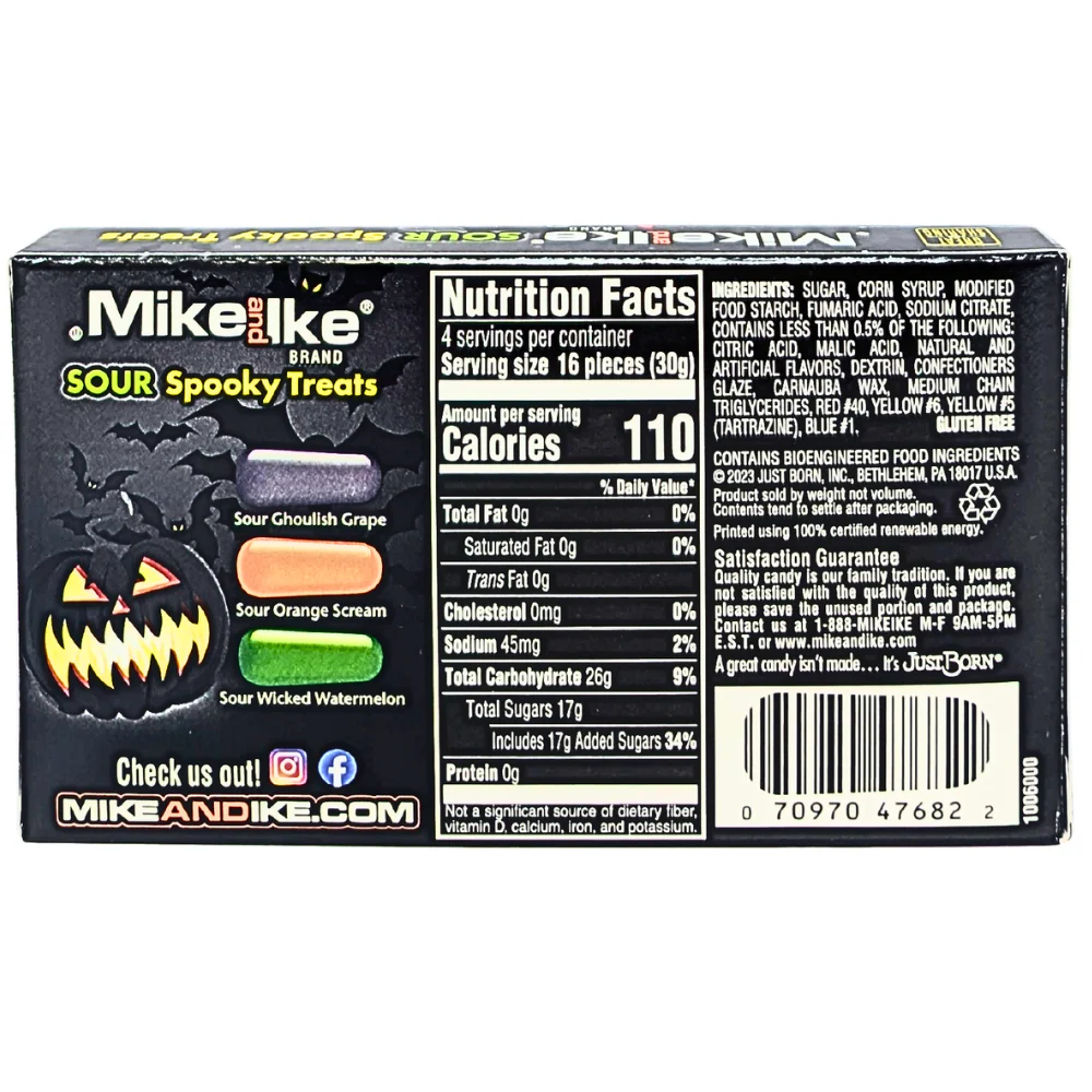 Mike and Ike Sour Spooky Treats Theatre Pack - 4.25oz - Image 2