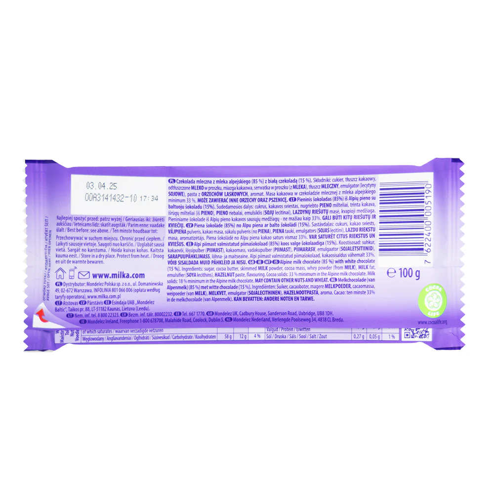 Milka Happy Cow Chocolate Bar - 100g - Image 2