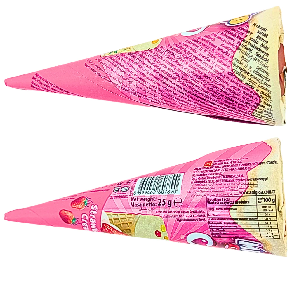 Minicco Cornet Strawberry Cream (Turkey) - 25g - Image 2