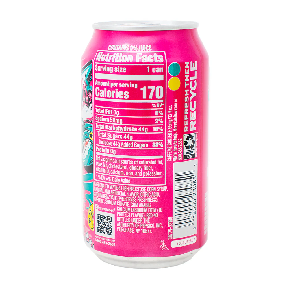 Mountain Dew Baja Point Break Punch Soda - 355mL - Image 2