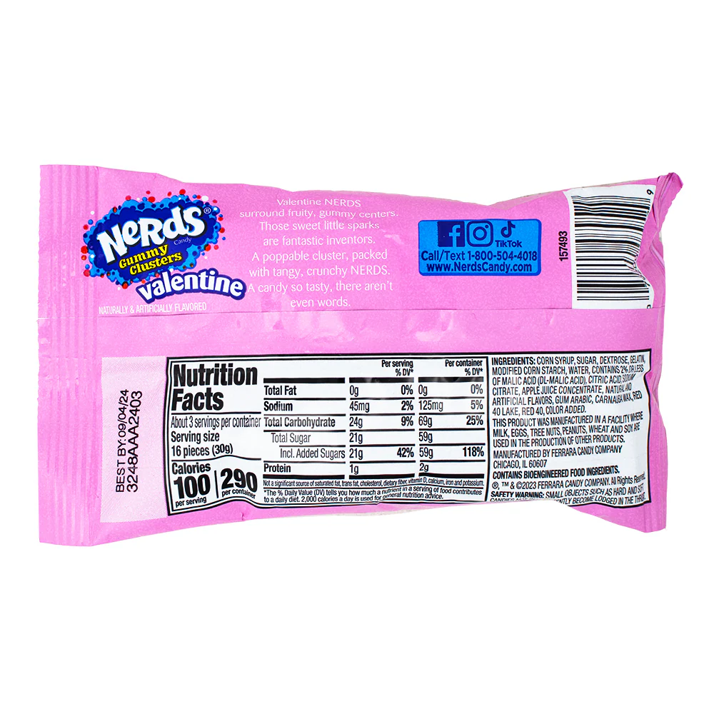 Nerds Valentine Gummy Clusters - 3oz - Image 2