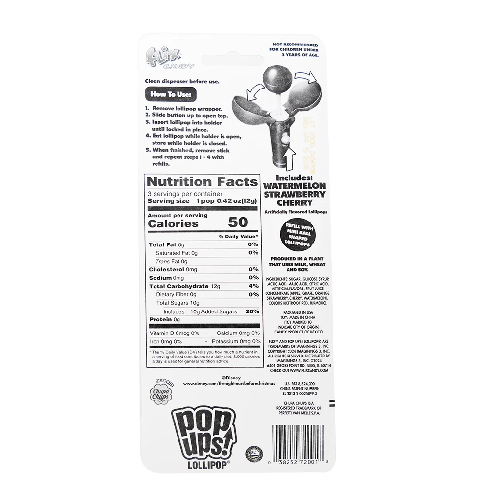 Nightmare Before Christmas Pop Ups Lollipops Singles - 1.26oz - Image 3