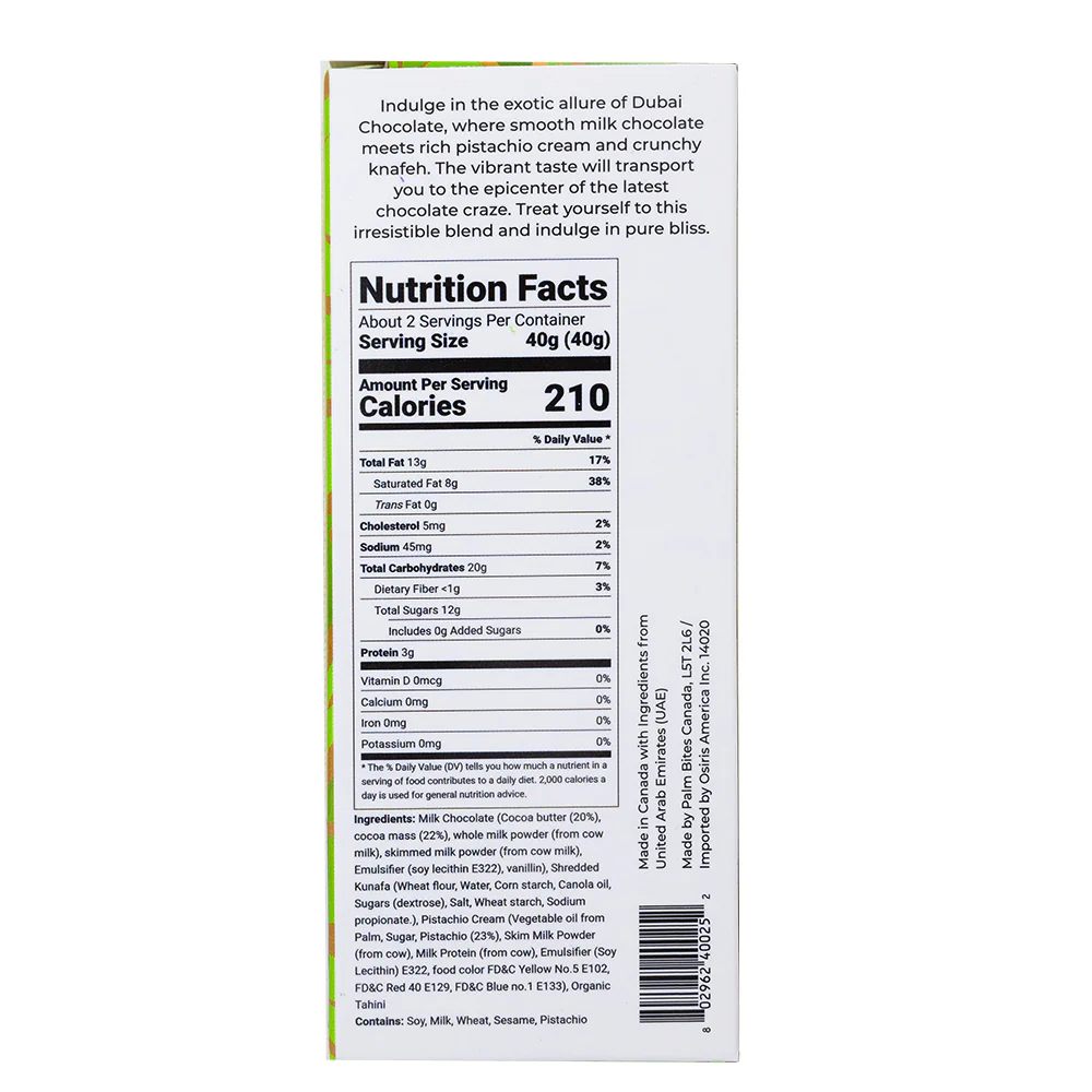 Oasis Treasures Pistachio Chocolate - 75g - Image 3