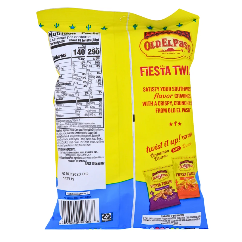 Old El Paso Fiesta Twists Zesty Ranch - 2oz - Image 2