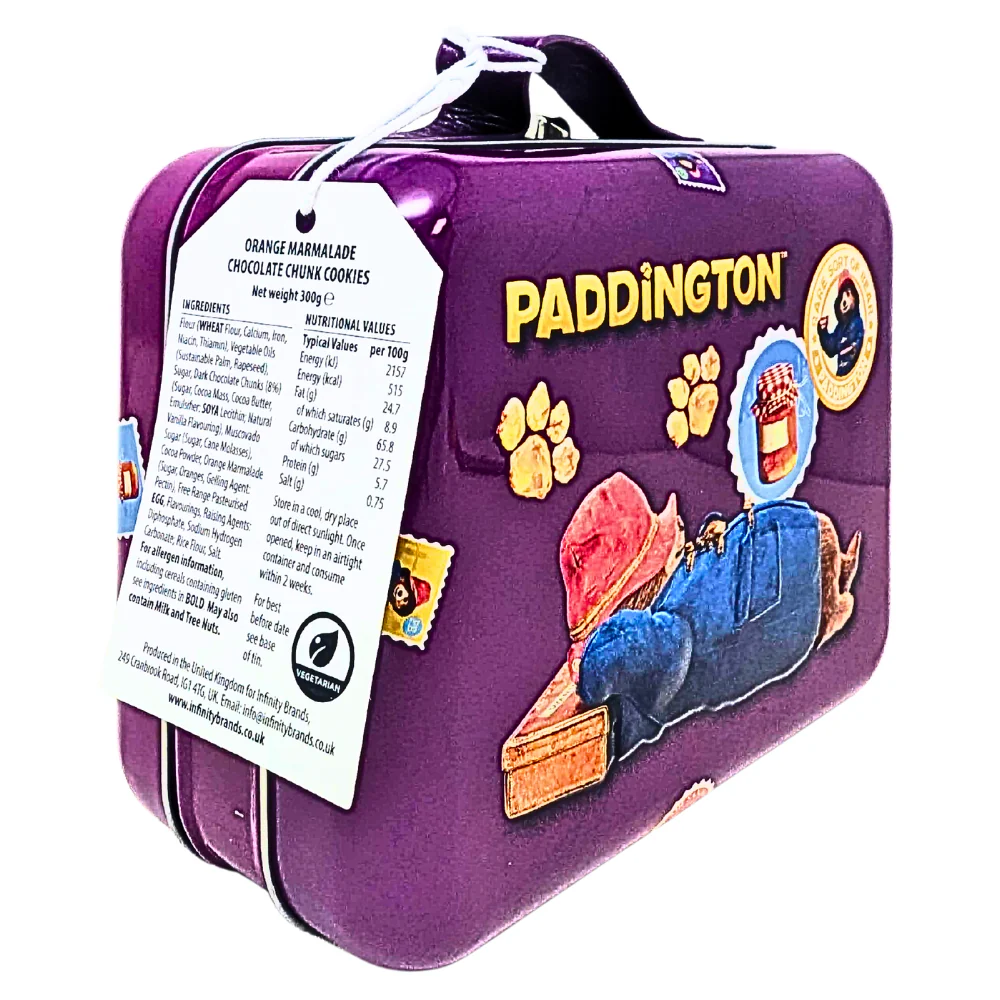 Paddington Suitcase with Orange Chocolate Marmalade Cookies (UK) - 300g - Image 2