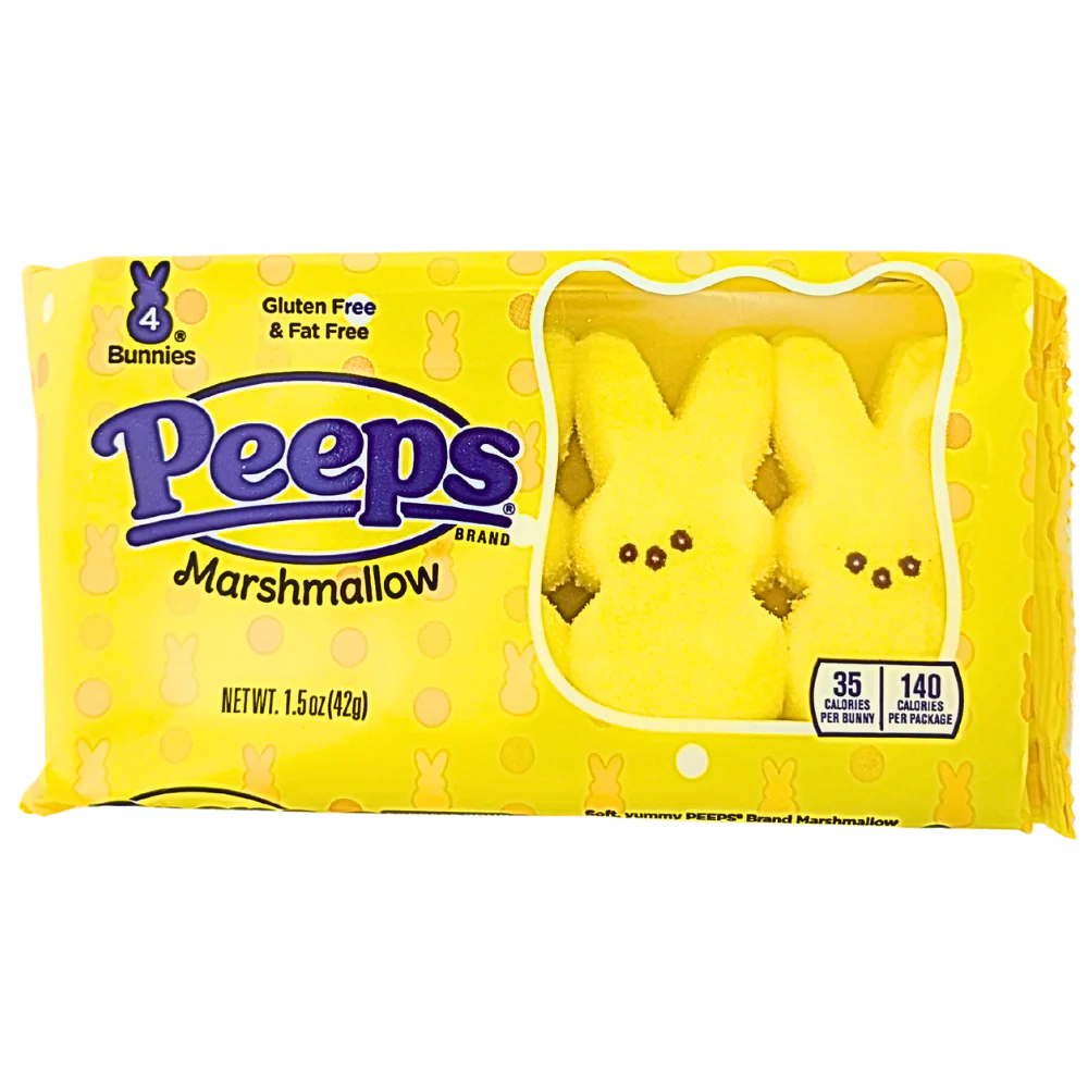 Peeps Marshmallow Bunnies Yellow 4ct - 1.5oz
