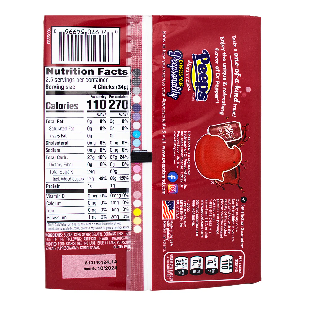 Peeps Marshmallow Chicks Dr Pepper 10ct - 3oz - Image 2