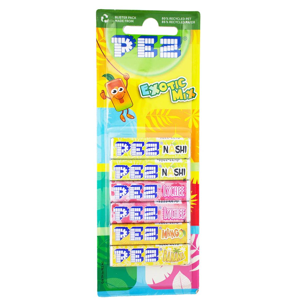 PEZ Candy - Exotic Mix 6ct (UK) - 51g