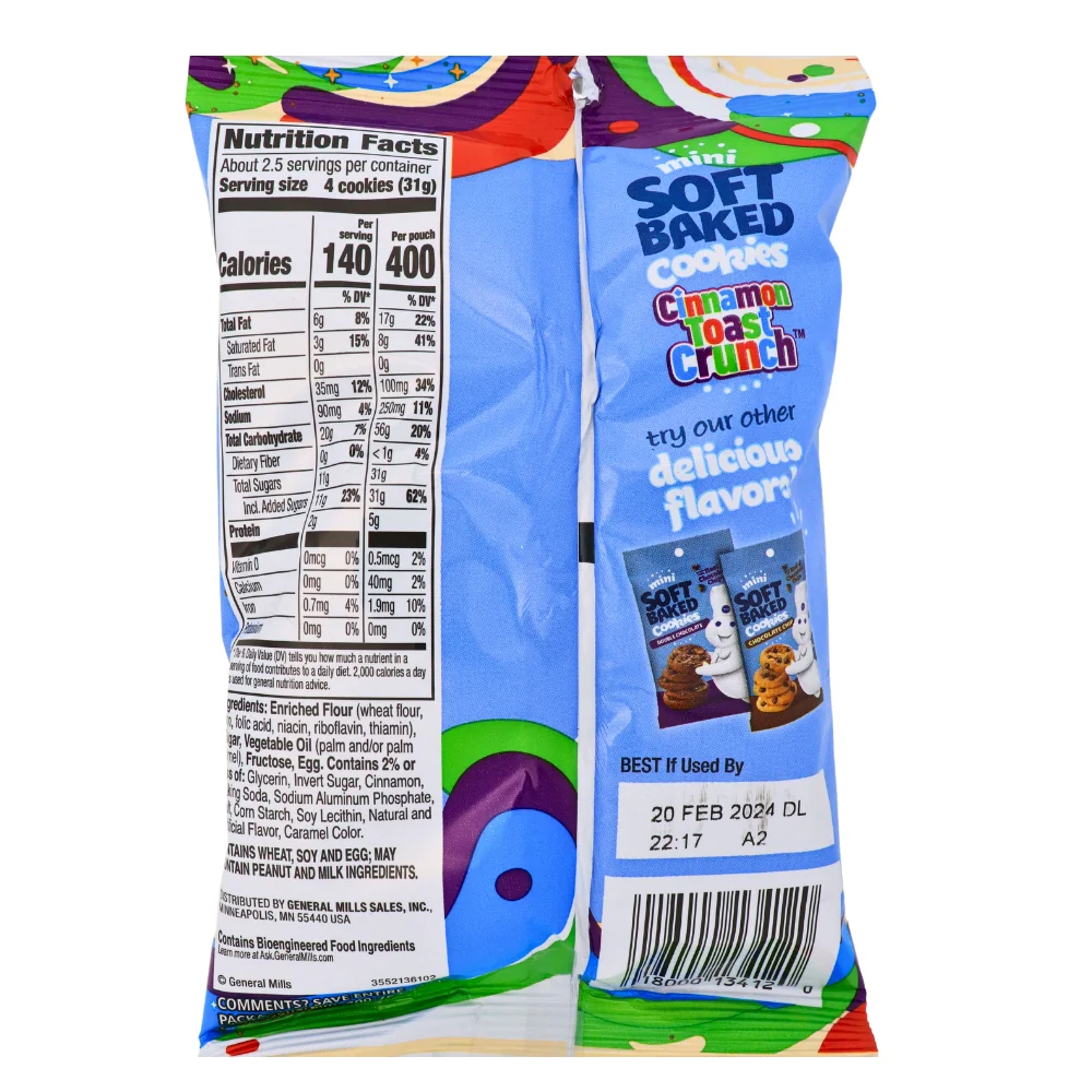 Pillsbury Mini Soft Baked Cookies Cinnamon Toast Crunch - 3oz - Image 2
