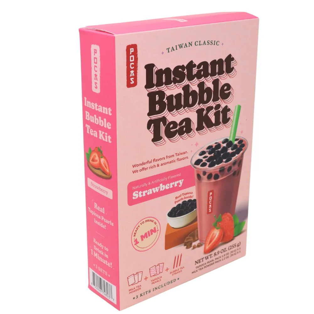 Pocas DIY Bubble Tea Kit Strawberry 3 Pack -  9oz - Image 2