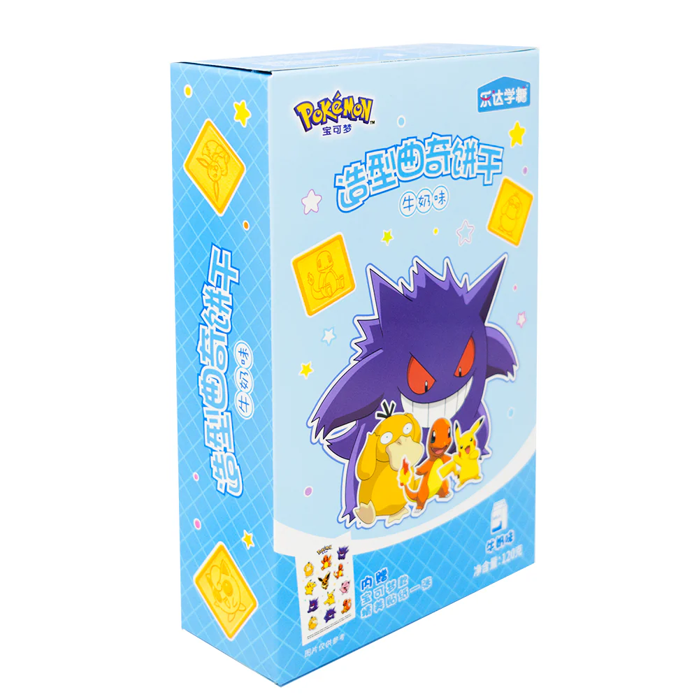 Pokemon Milk Flavoured Cookies w/Stickers (China) - 120g - Image 2
