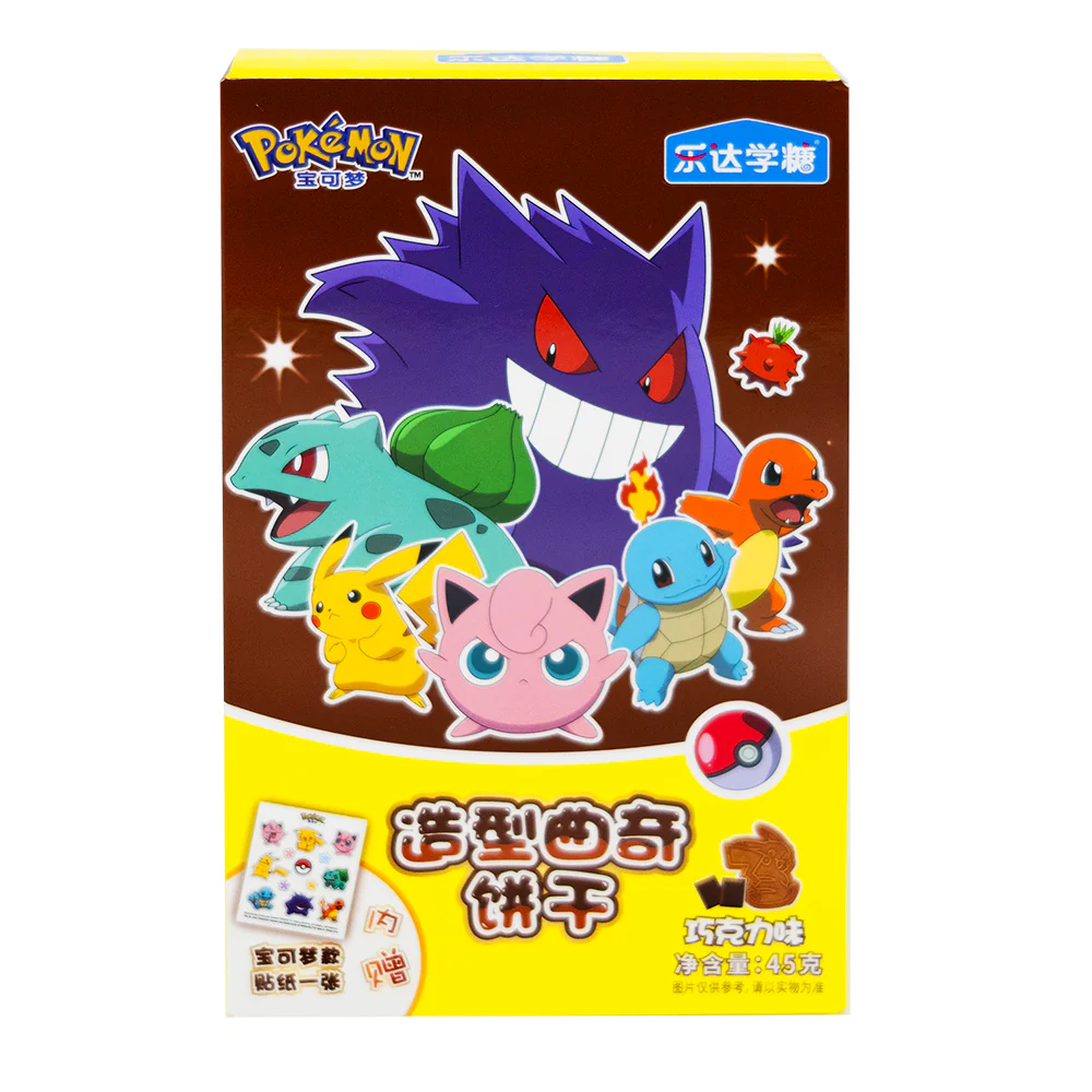 Pokemon Chocolate Cookies w/Stickers (China) - 45g