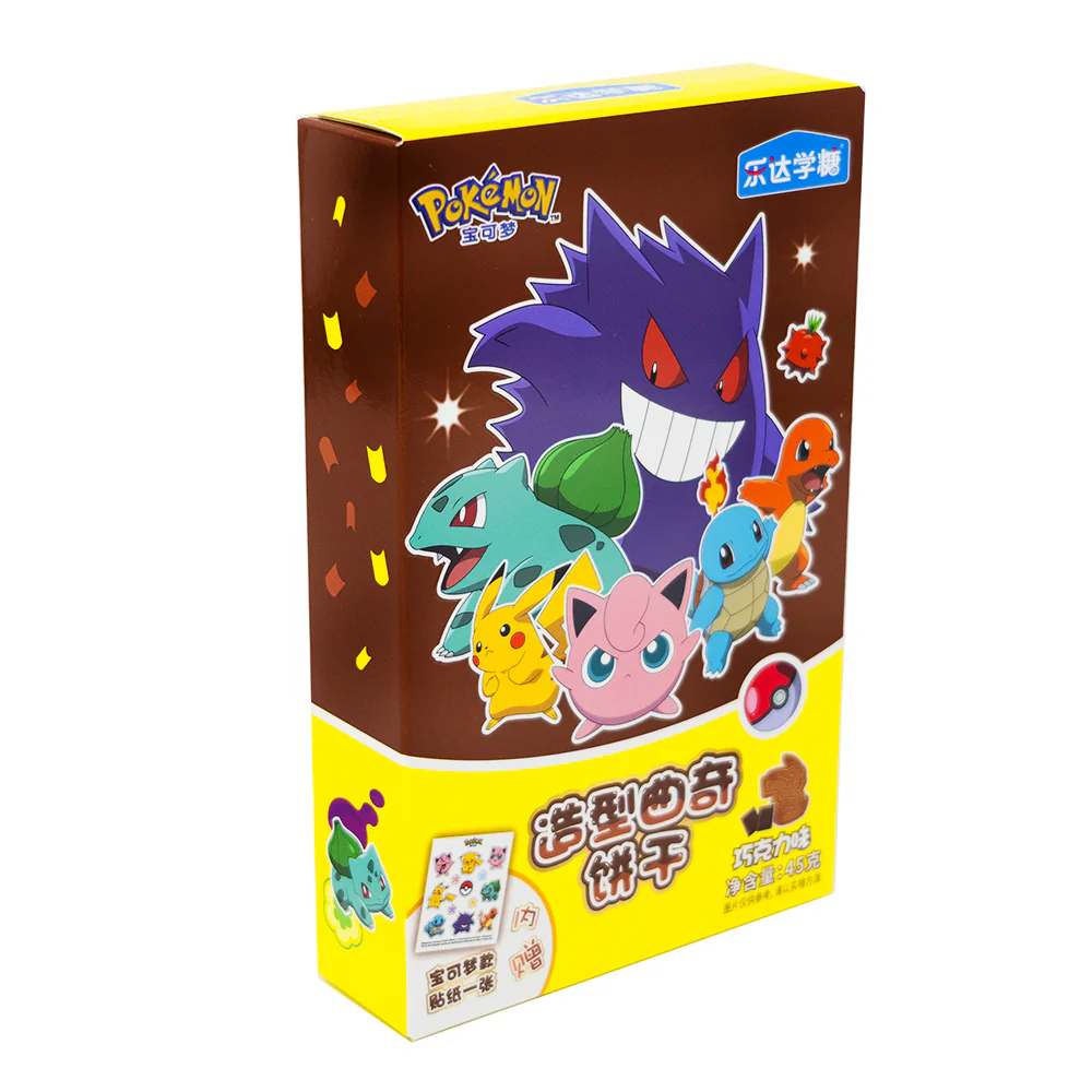 Pokemon Chocolate Cookies w/Stickers (China) - 45g - Image 2