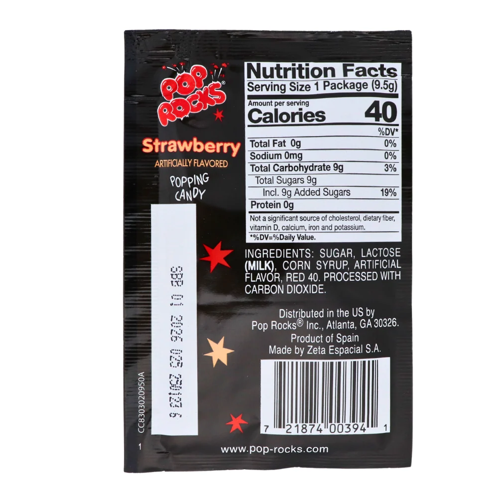 Pop Rocks Strawberry Popping Candy - Image 2