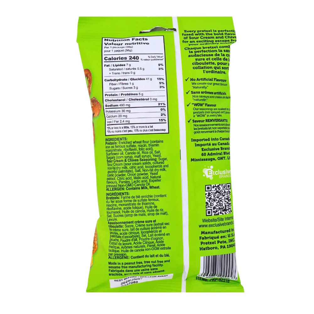 Pretzel Pzazz Sour Cream - 56g - Image 2