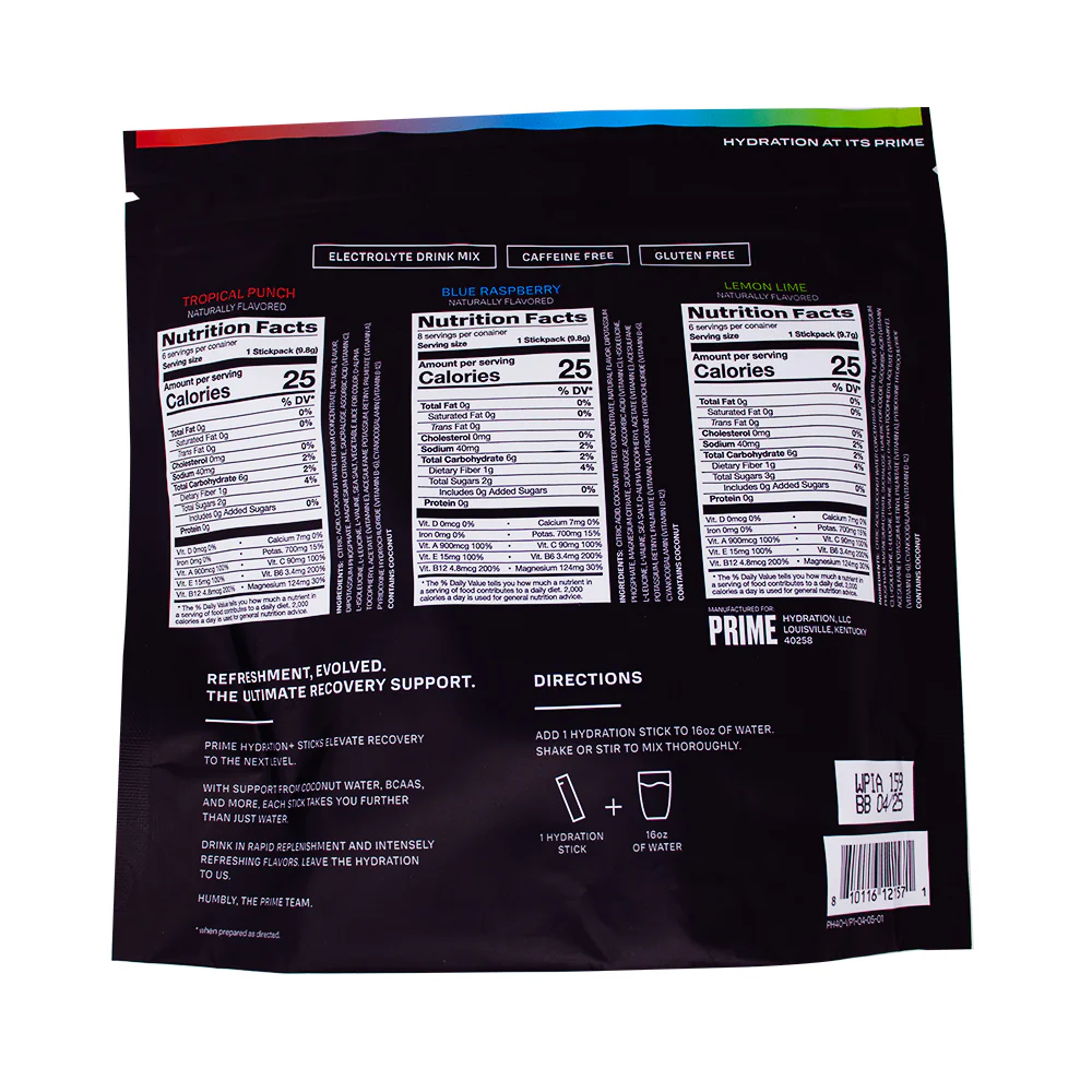 Prime Hydration Powder Sticks 20ct - 195.4g - Image 2