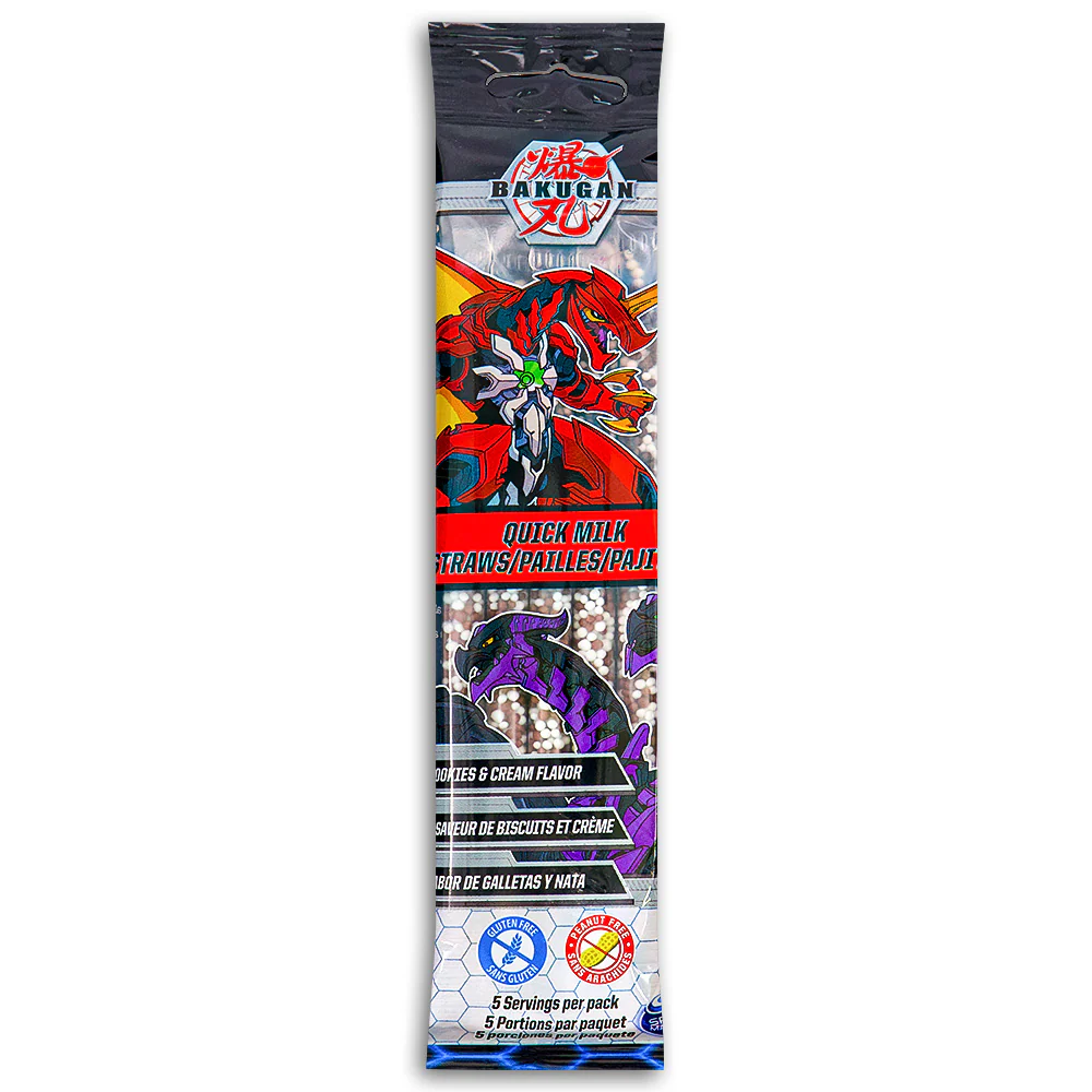 Quick Milk Magic Sipper Bakugan Straws - 36g - Image 2