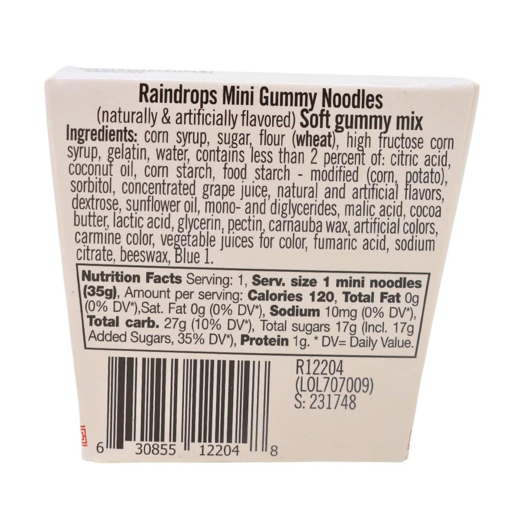 Raindrops Gummy Noodles in Takeout Carton - 1.2oz - Image 3