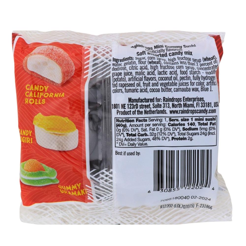 Raindrops Mini Gummy Sushi (3 pieces) - 40g - Image 2
