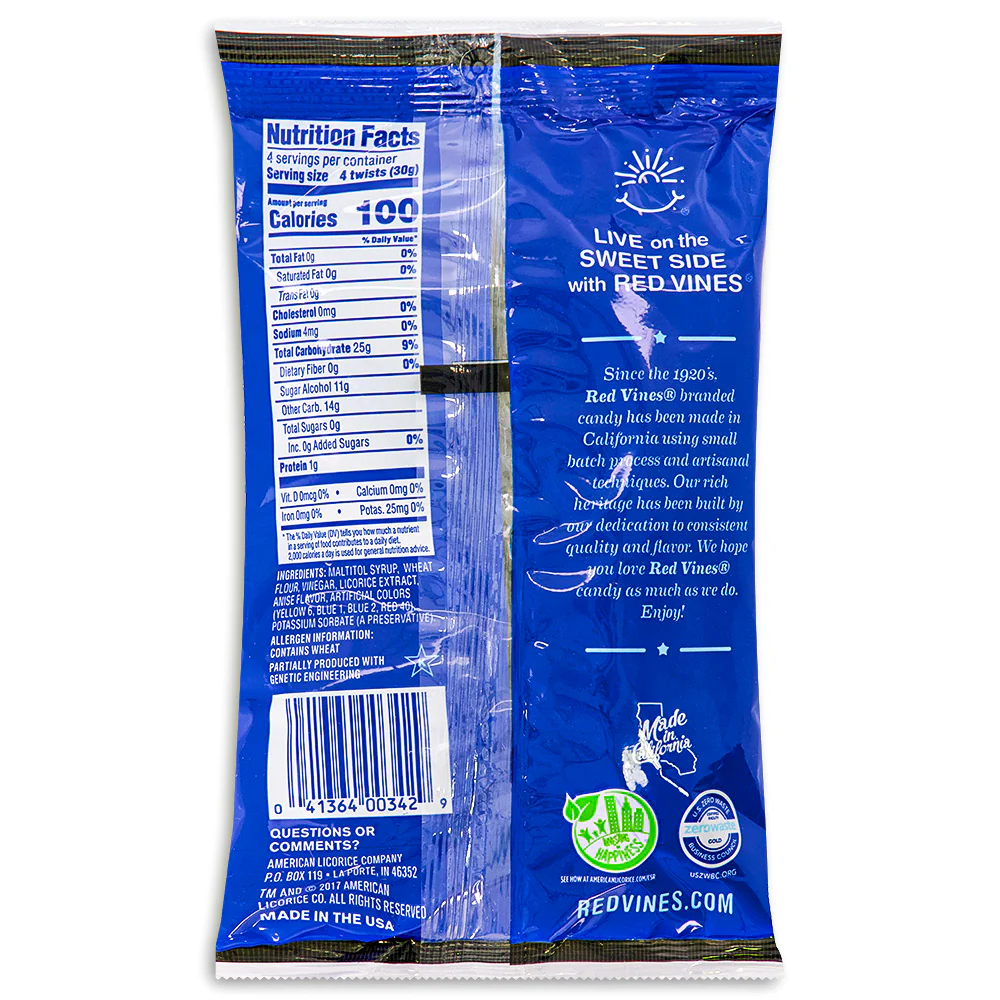 Red Vines Black Licorice Sugar Free - 141g - Image 3