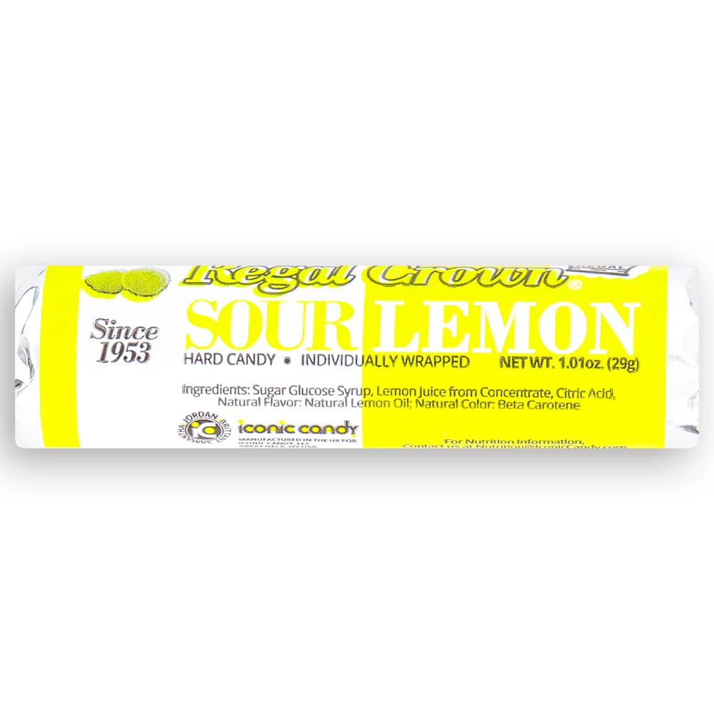 Regal Crown Sour Lemon Candy Rolls - 29g - Image 3
