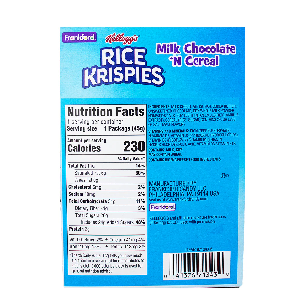 Rice Krispies Milk Chocolate Easter Bunny - 1.6oz - Image 2