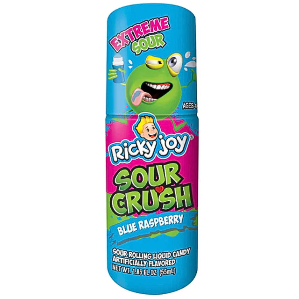 Ricky Joy Sour Crush Rolling Candy Blue Raspberry/ Strawberry - Image 2