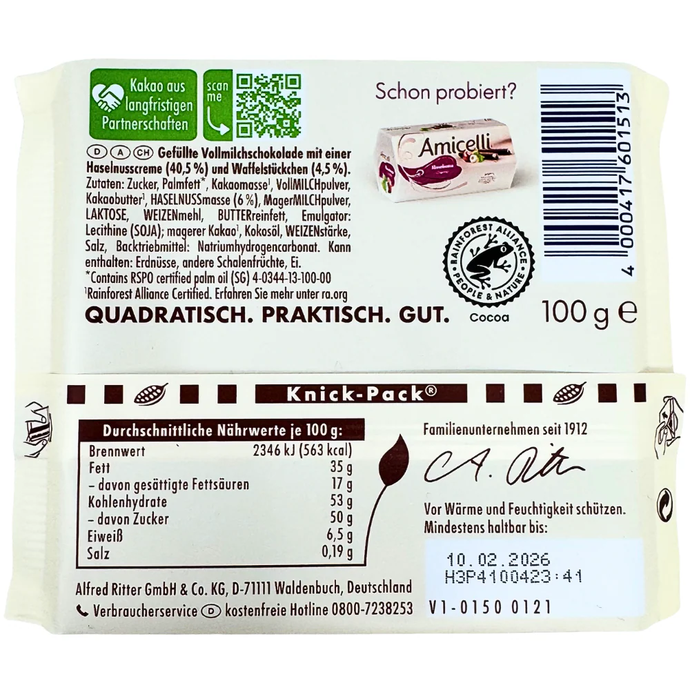 Ritter Sport Amicelli - 100g - Image 2