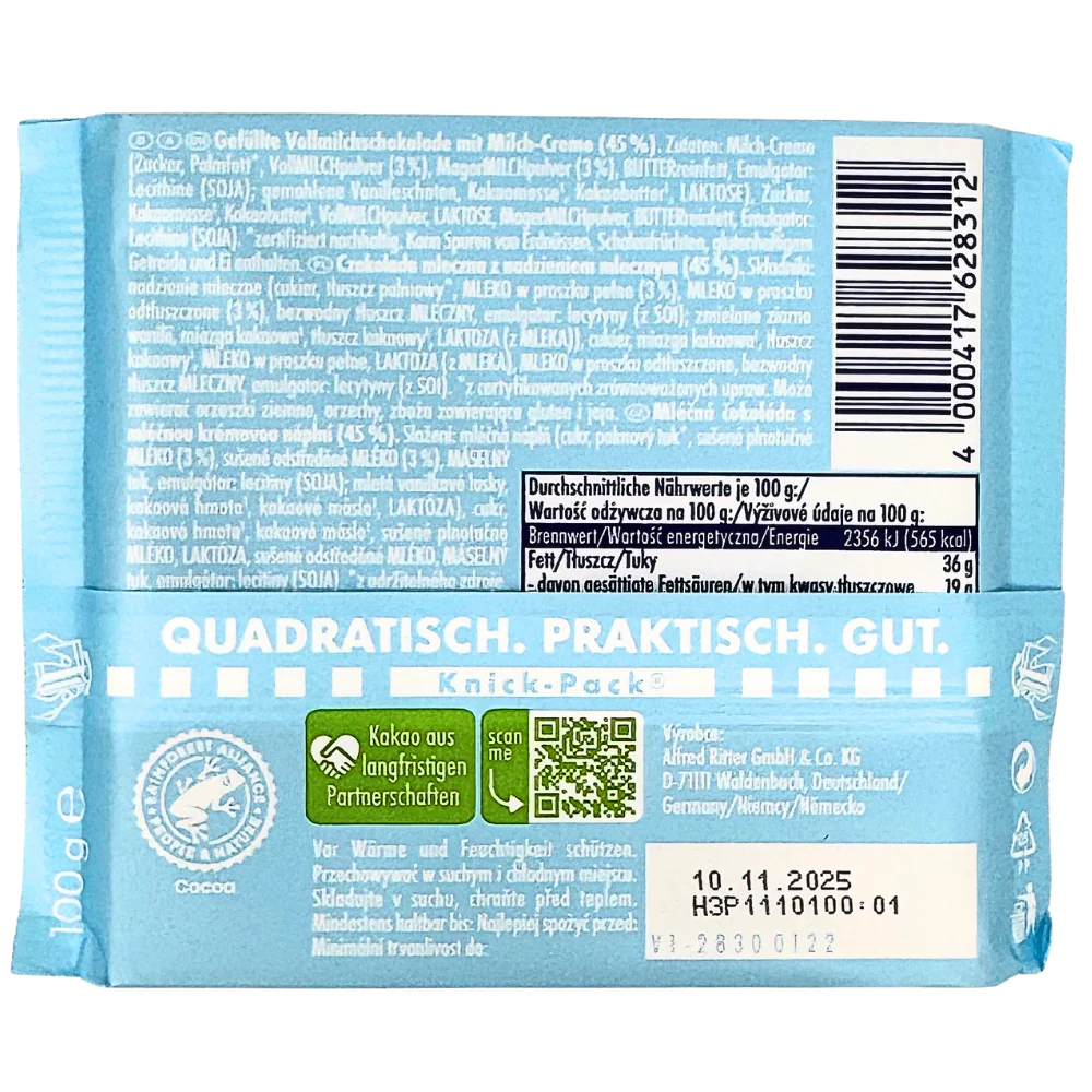 Ritter Sport Chill Out Creamy Milk - 100g - Image 2
