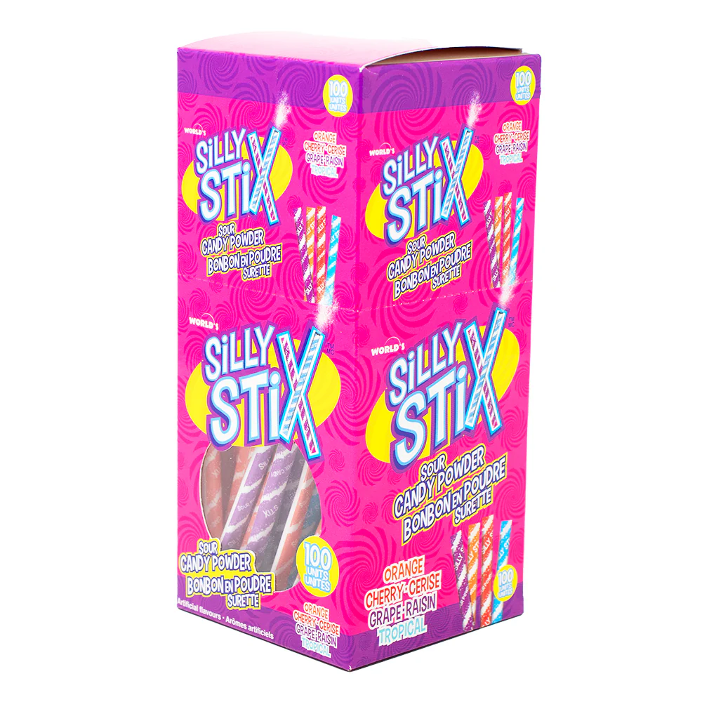 Silly Stix Sour Powder Straws 100ct - 186g - Image 2