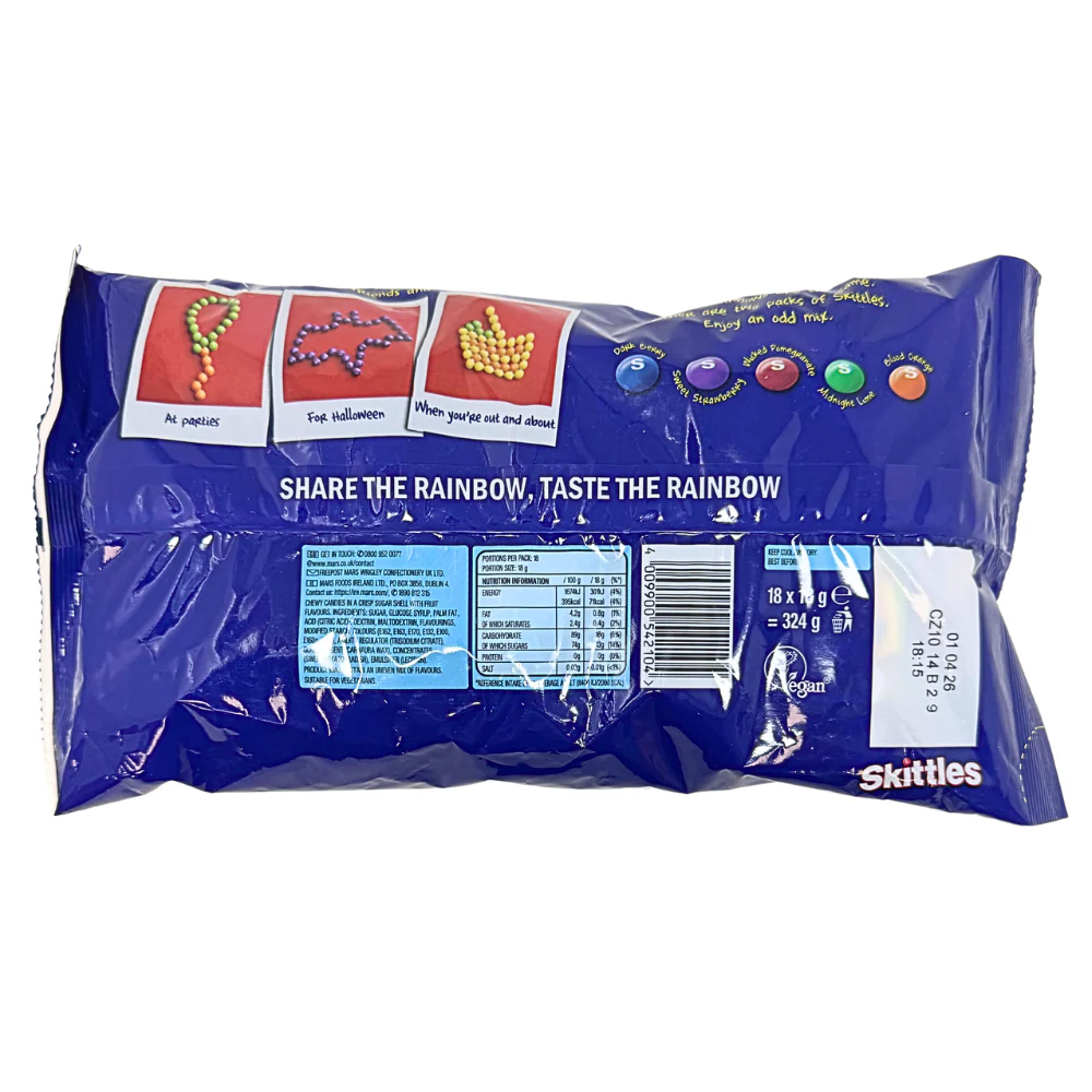 Skittles Dark Side Fun Size (UK) - 324g - Image 2