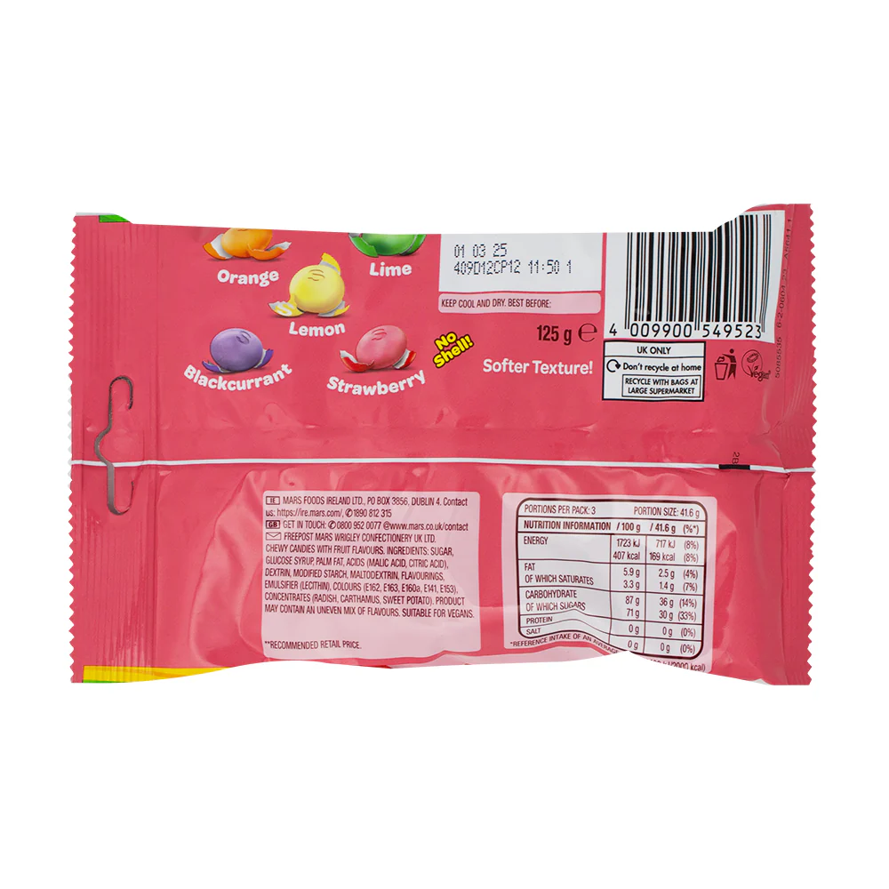 Skittles Fruit Chewies UK - 125g - Image 2