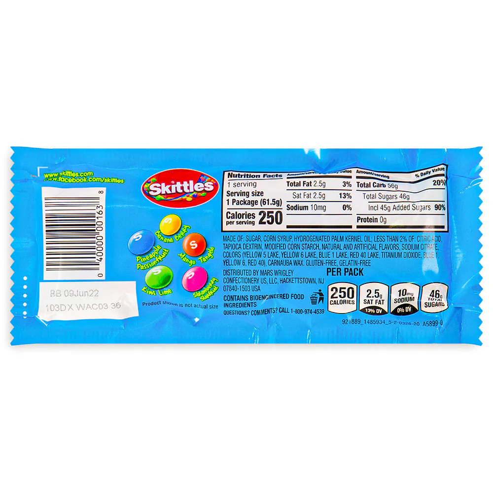 Skittles Tropical Candies - 61.5g - Image 3