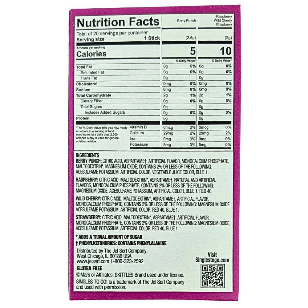 Skittles Wild Berry Variety Pack- 20 Singles To Go - Image 2