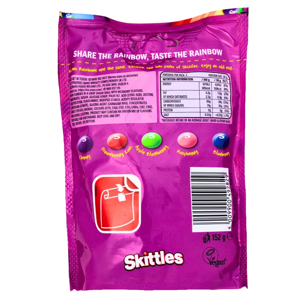 Skittles Wildberry (UK) - 152g - Image 2