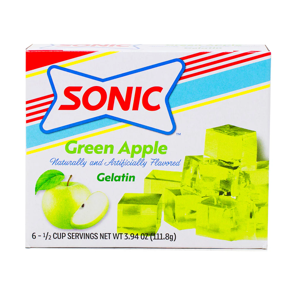 Sonic Gelatin Green Apple - 3.94oz