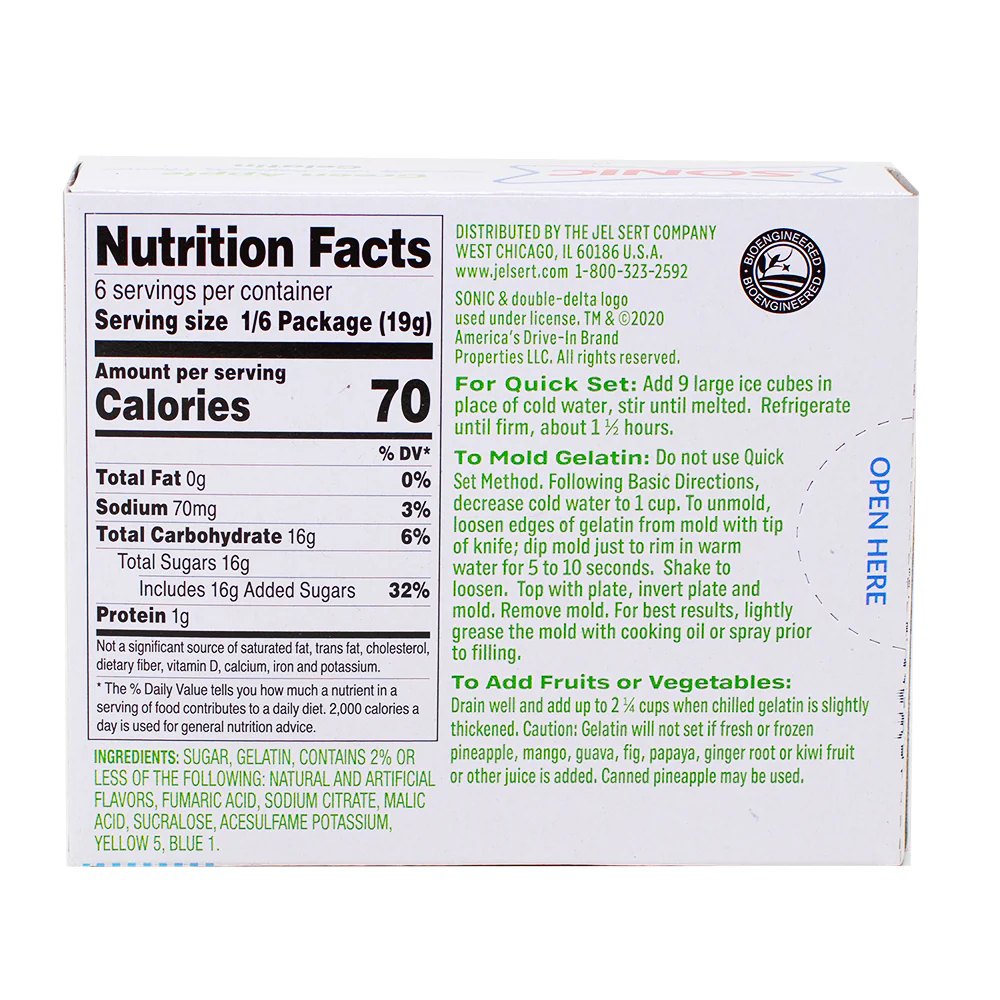 Sonic Gelatin Green Apple - 3.94oz - Image 3