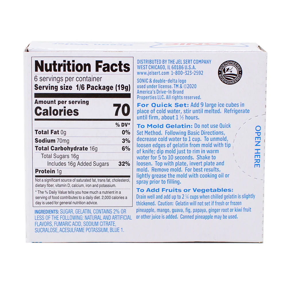 Sonic Ocean Water Gelatin - 3.94oz - Image 3