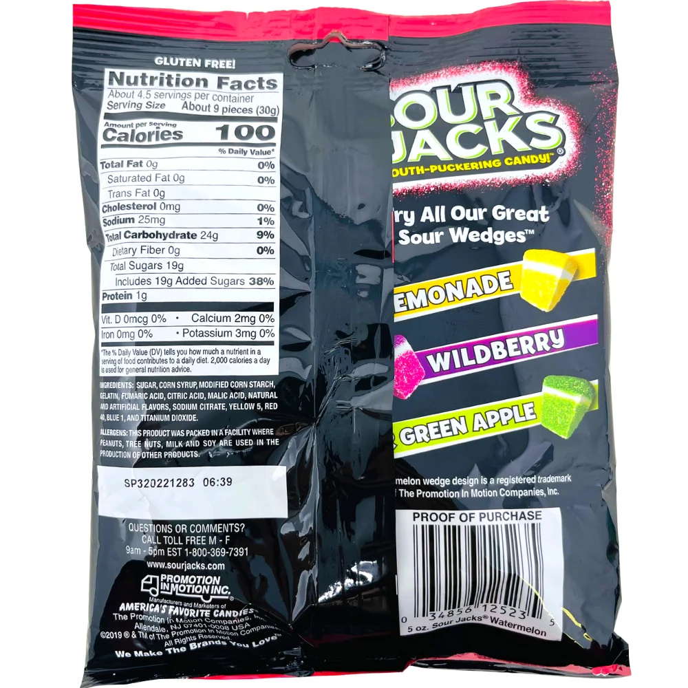 Sour Jacks Watermelon Mouth Puckering Candy - 5oz - Image 2